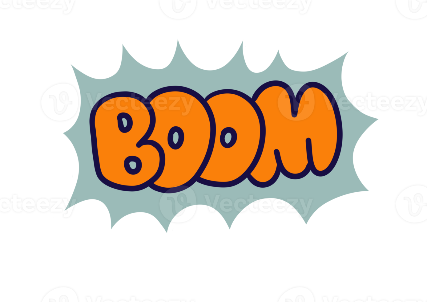 boom no efeito de texto graffiti png