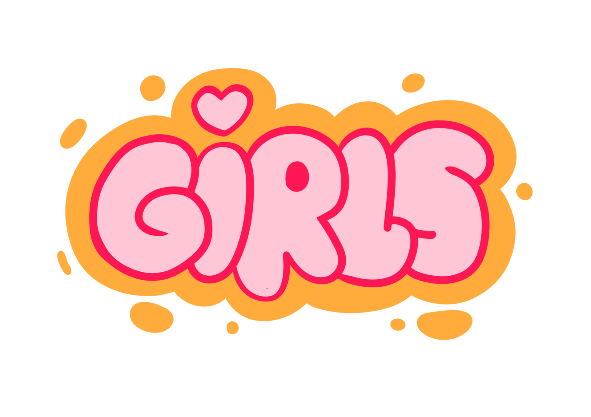 Girls Word Sticker In Pop Up Style 18972594 PNG girls-word-sticker-in-pop-up-style-18972594-png