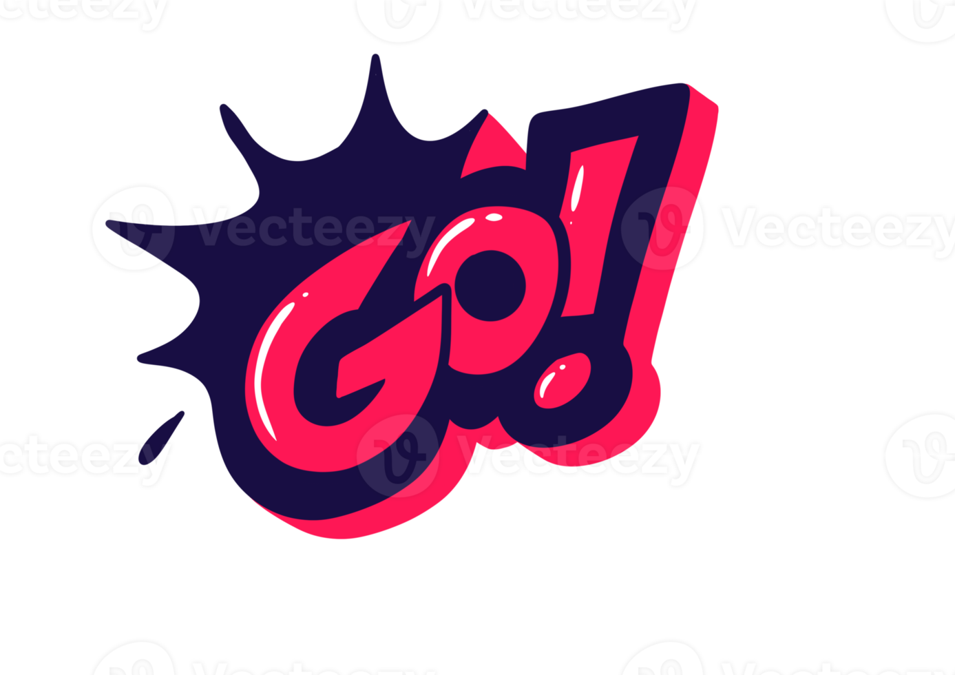 Gaan sticker tekst effect png