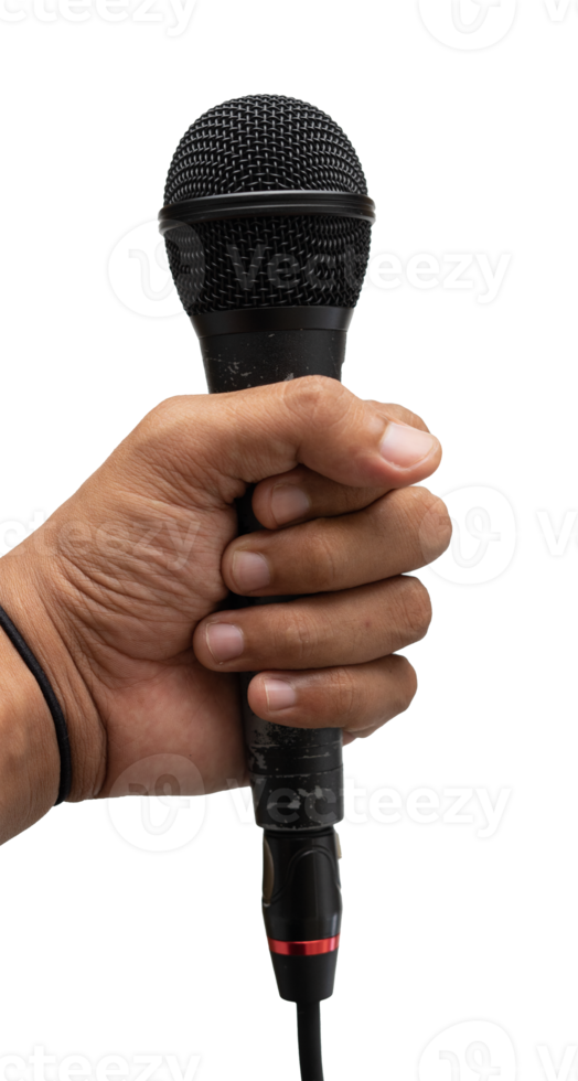 hand holding microphone png