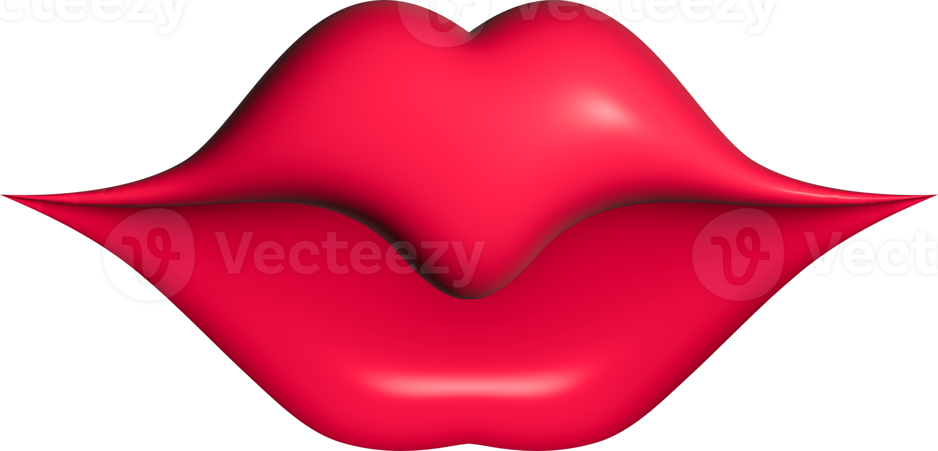 3D rote Lippen png