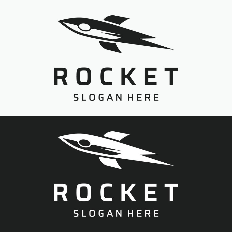 Creative and modern rocket design logo,starship launch template. vector