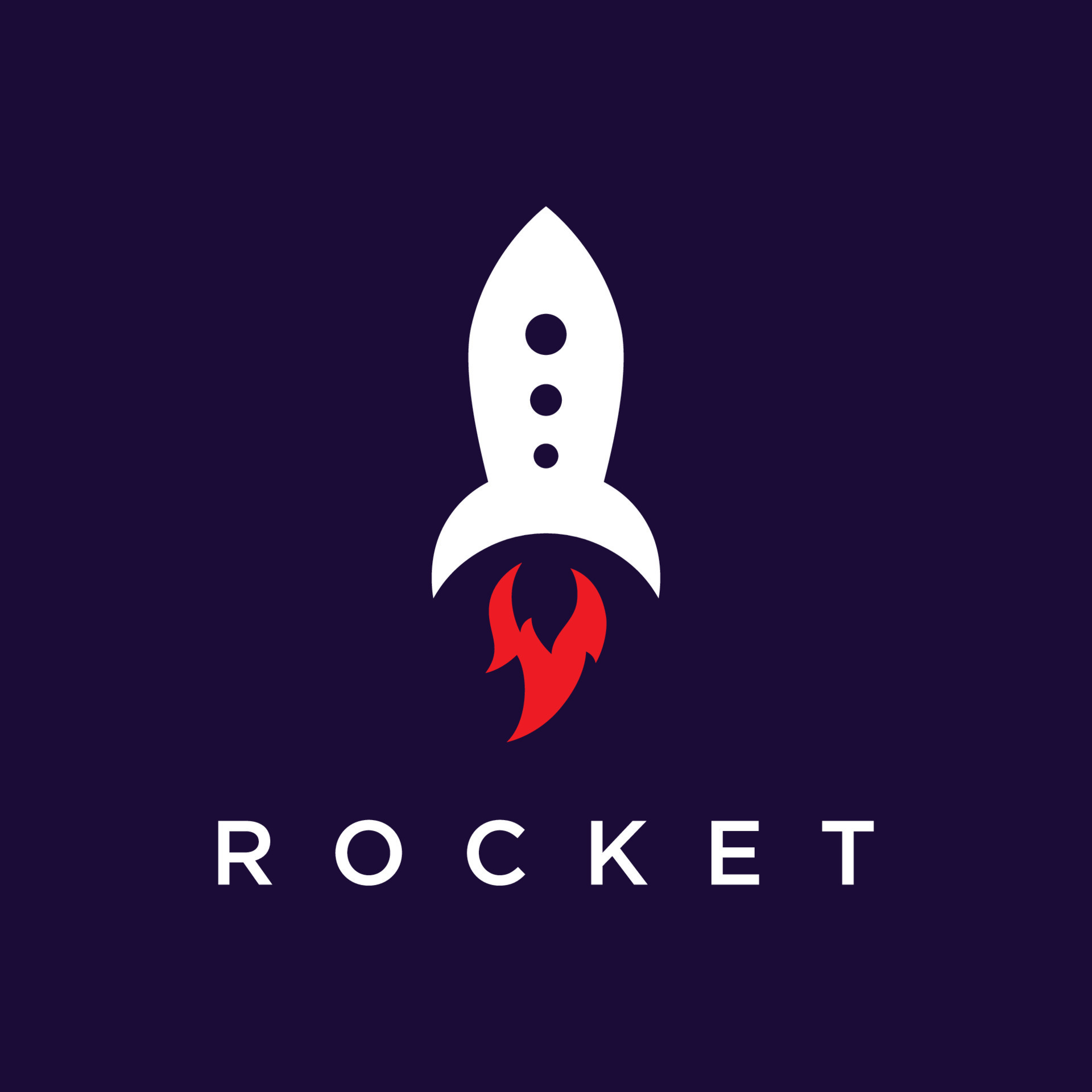 Creative and modern rocket design logo,starship launch template