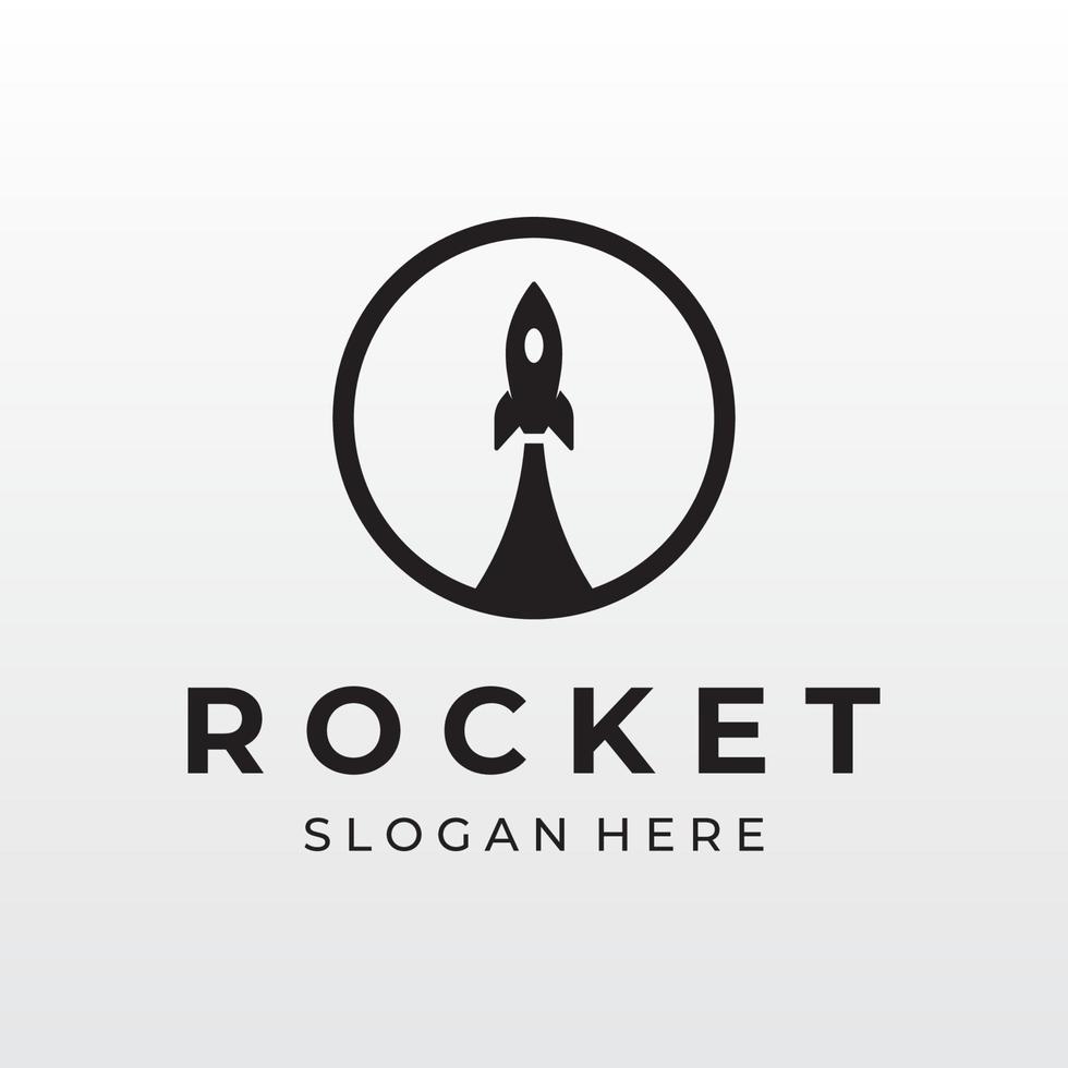 Creative and modern rocket design logo,starship launch template. vector