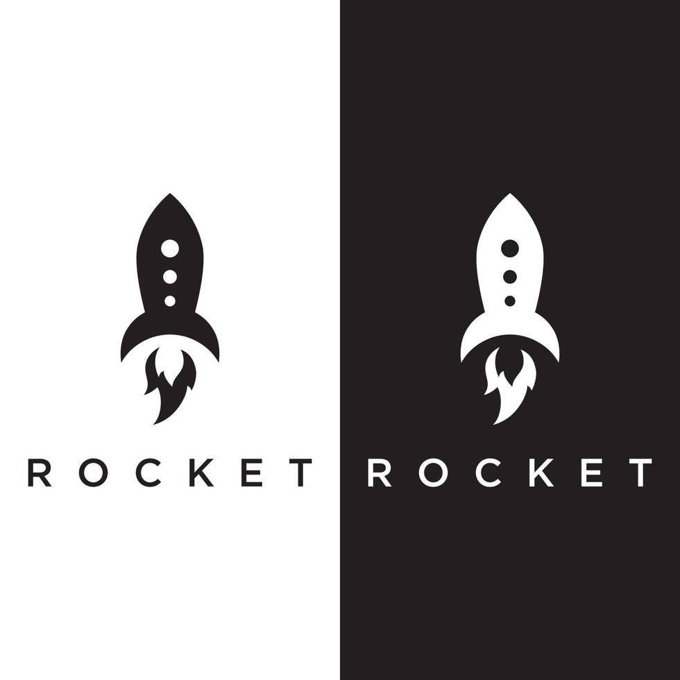 logotipo de diseño de cohete creativo y moderno, plantilla de lanzamiento de nave estelar. vector