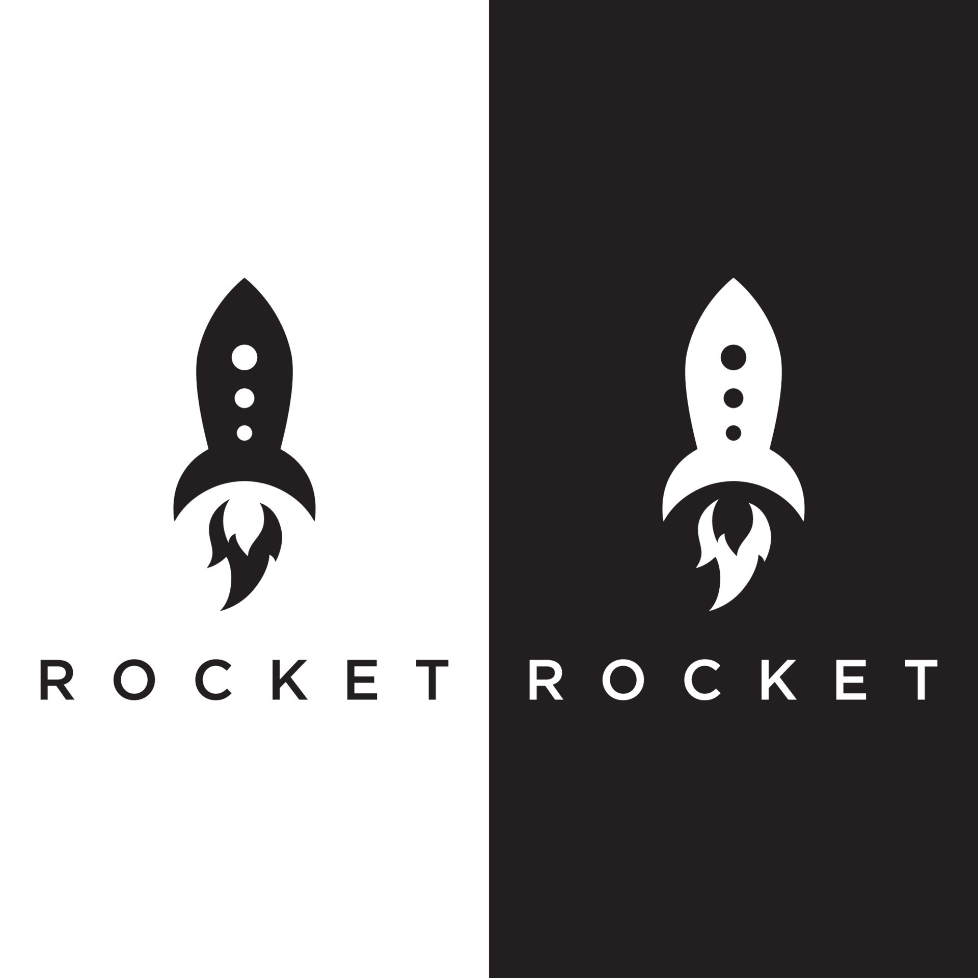 Creative and modern rocket design logo,starship launch template