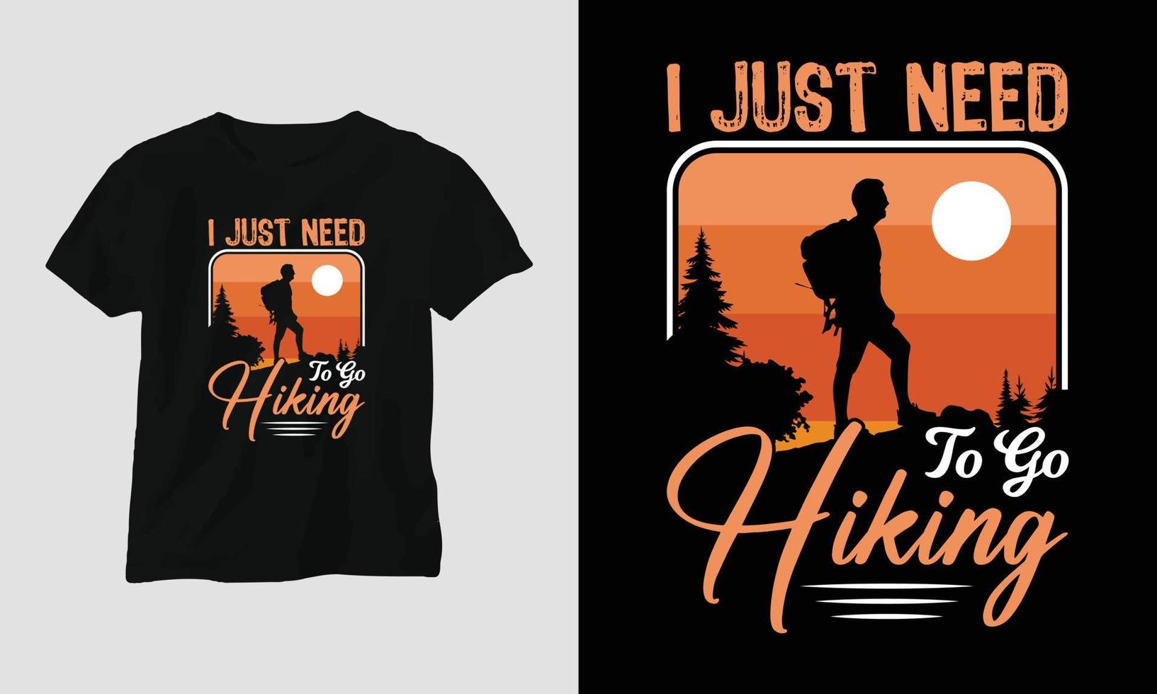 Climbing t-shirt design concept. Designed with Mountain, Silhouette, trees, and vintage style. vector