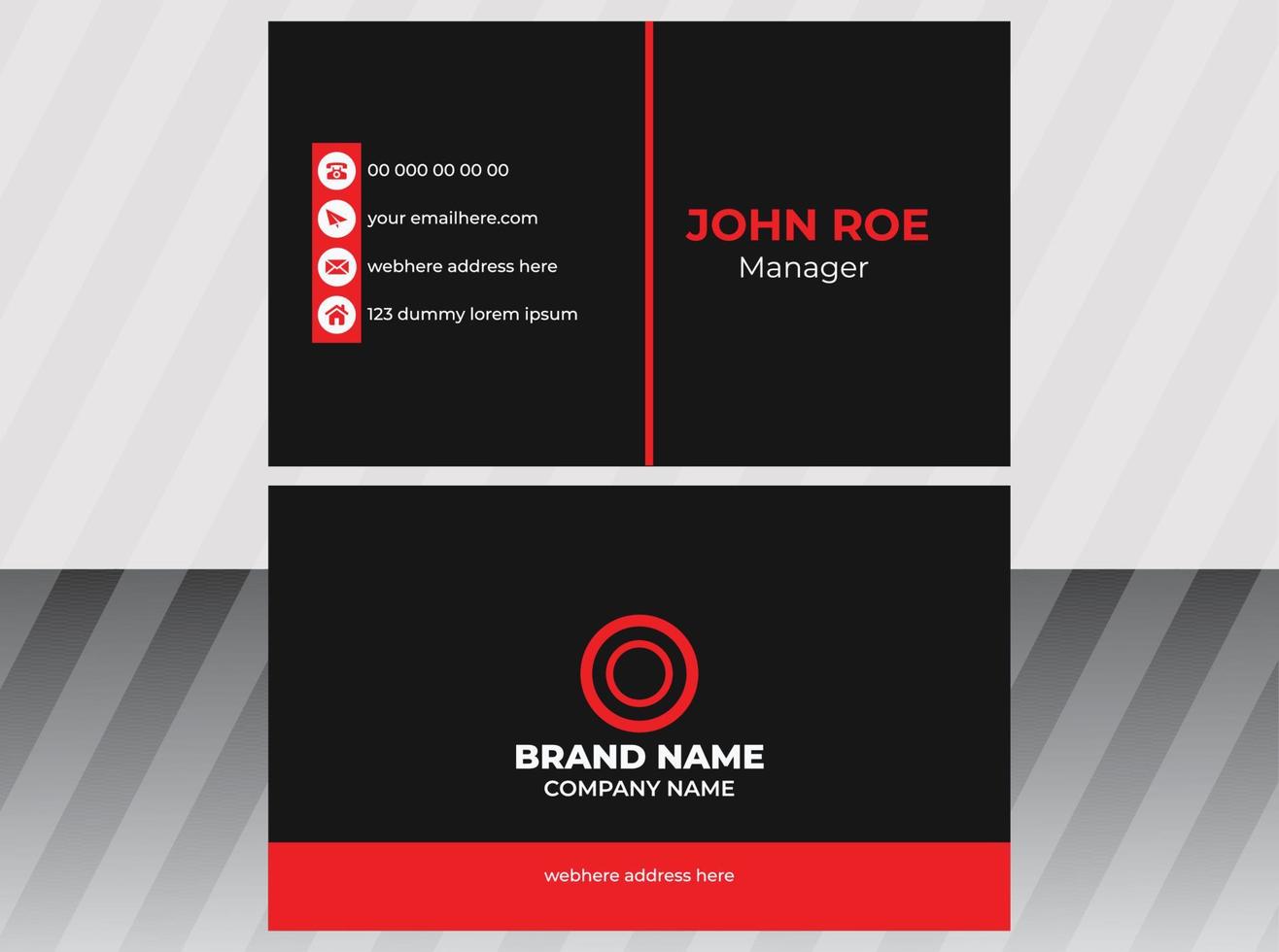 Business Card  Design Template vector