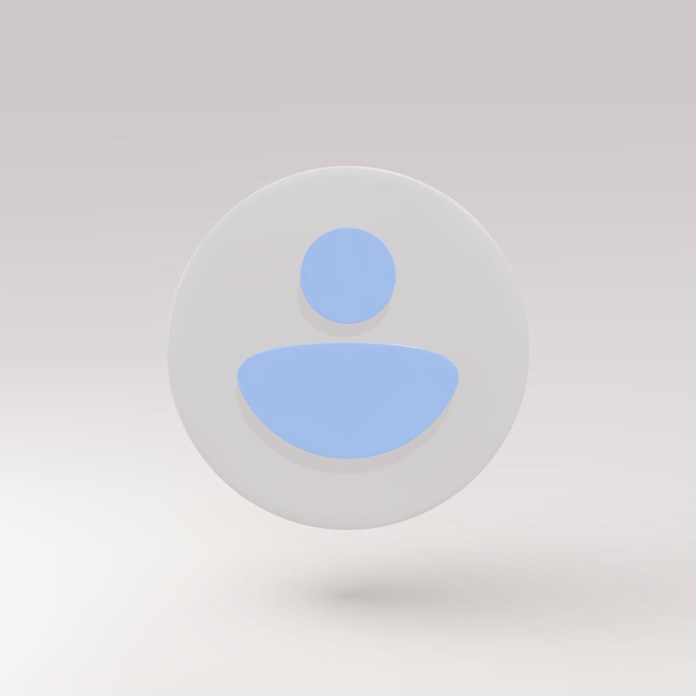 3d User  icon. Human icon. Business avatar symbol user profile icon. Vector illustration.