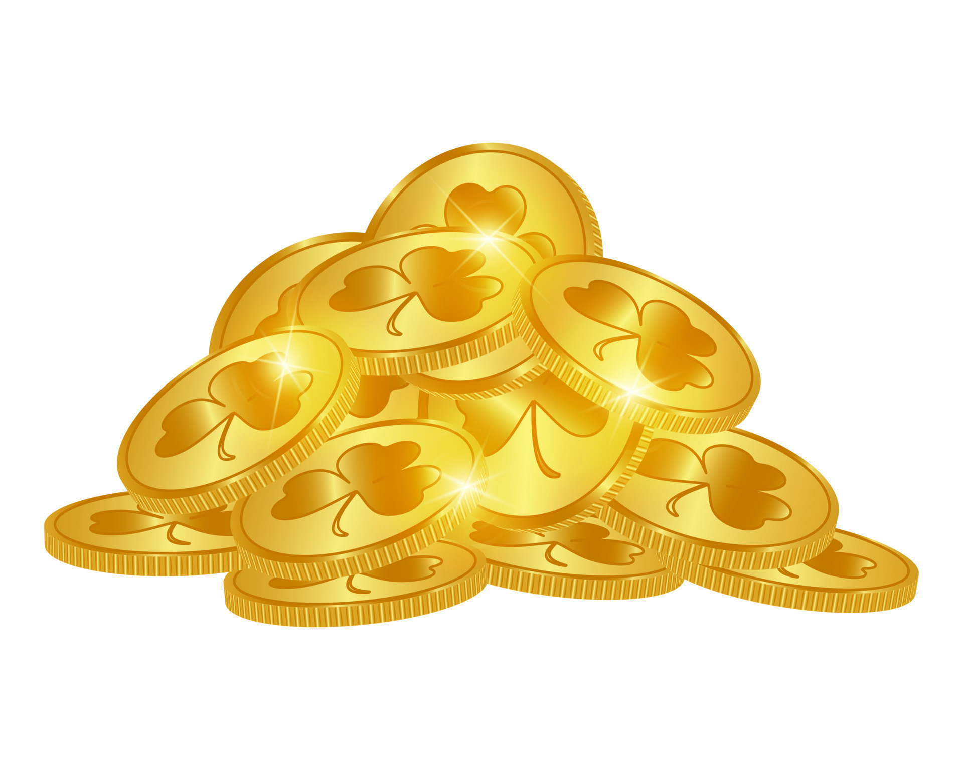 saint patricks day gold coin coloring page