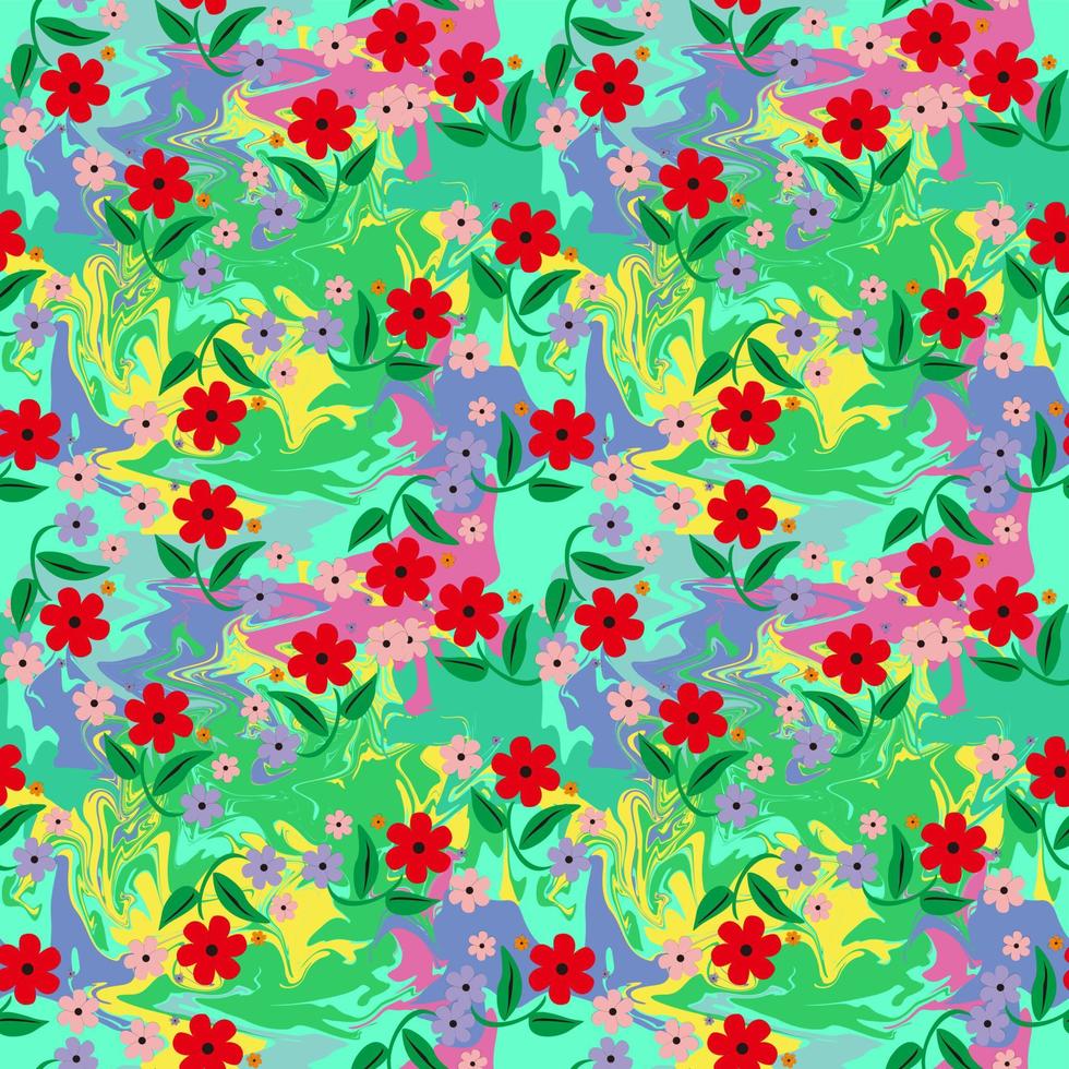Seamless Pattern With Floral Motifs able to print for cloths, tablecloths, blanket, shirts, dresses, posters, papers. vector