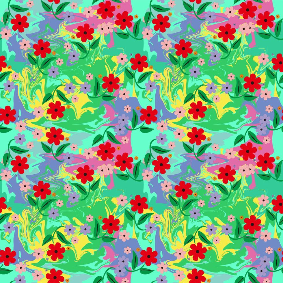 Seamless Pattern With Floral Motifs able to print for cloths, tablecloths, blanket, shirts, dresses, posters, papers. vector