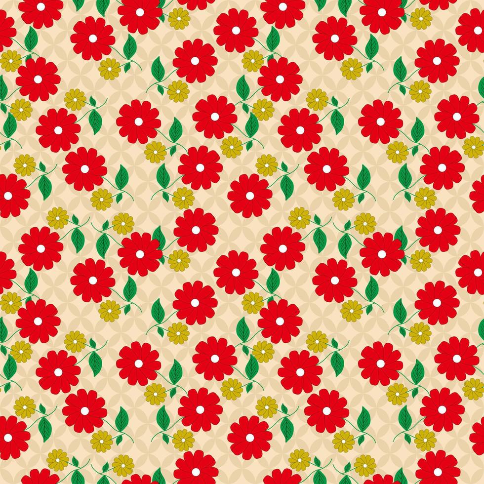 Seamless Pattern With Floral Motifs able to print for cloths, tablecloths, blanket, shirts, dresses, posters, papers. vector