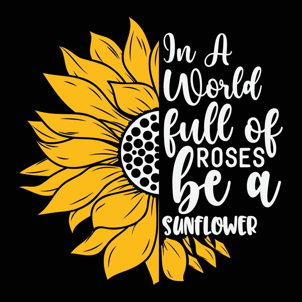 Sunflower Svg Design vector