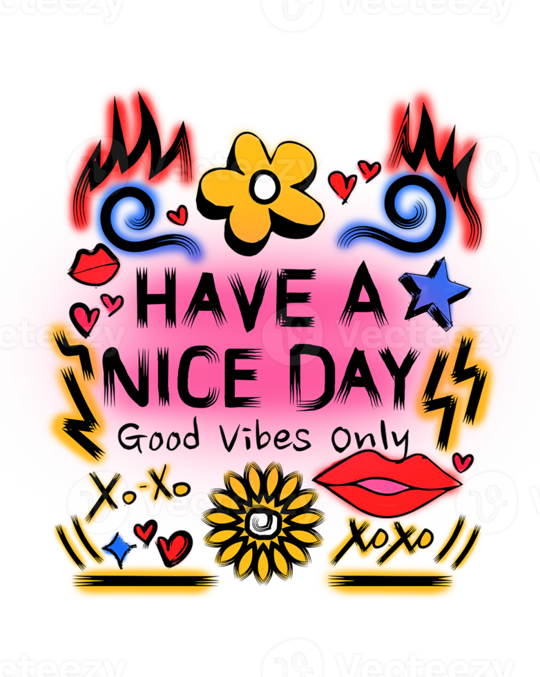 Have A Nice Day Typography Illustration png