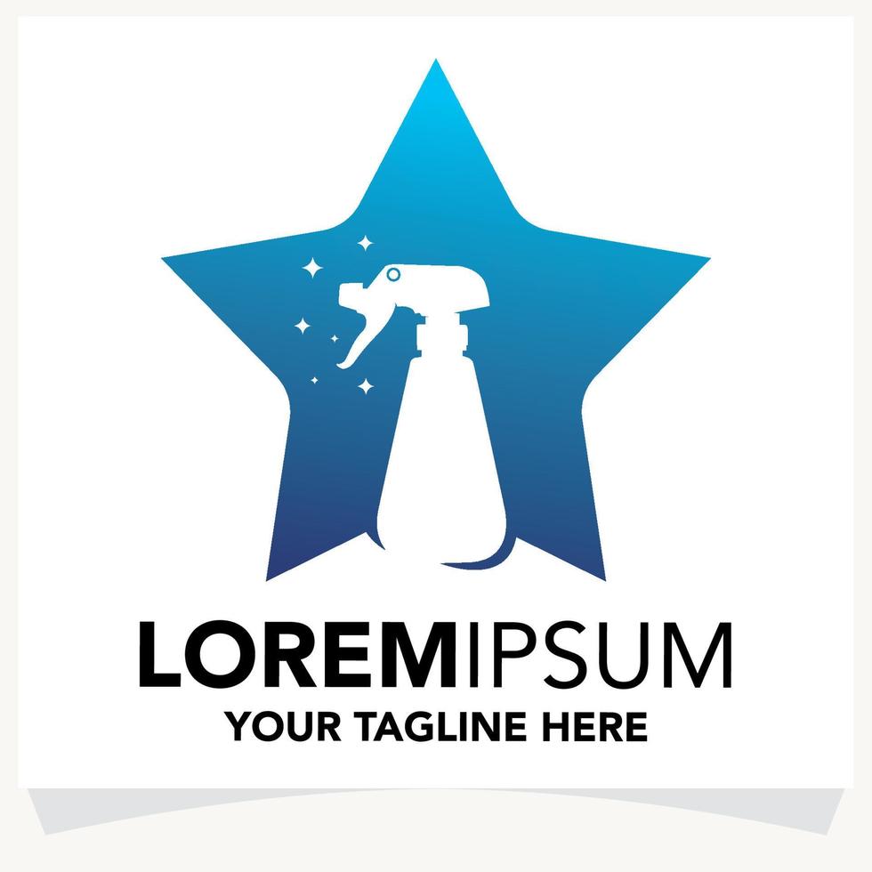 Star Spray Logo Design Template Inspiration vector