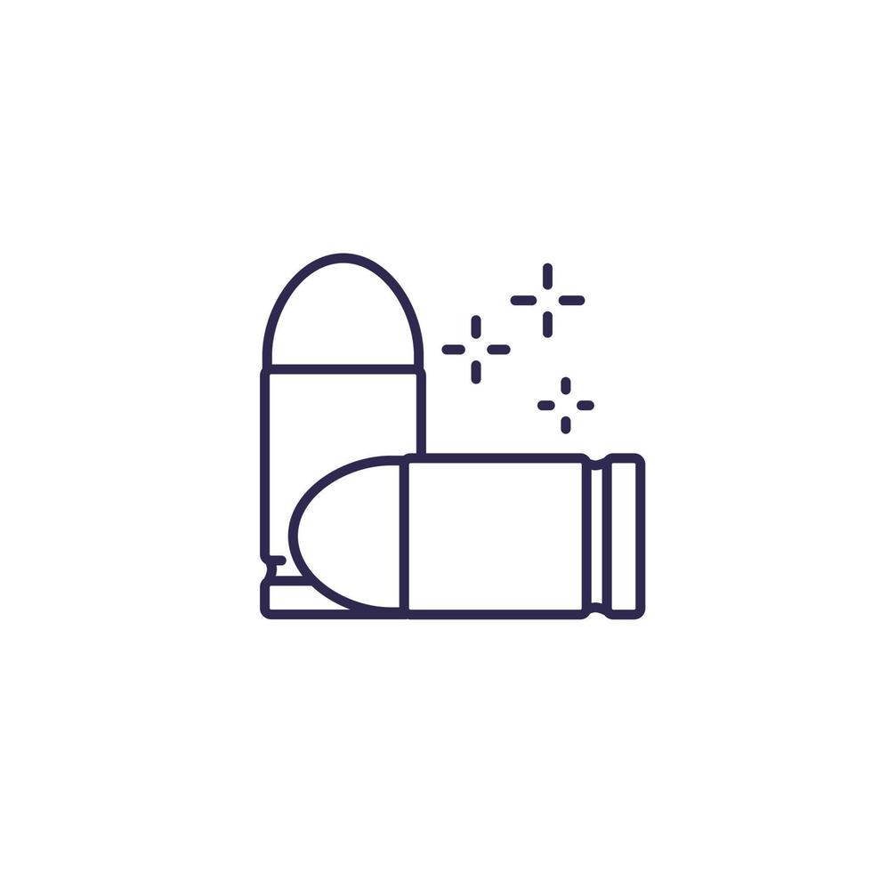 bullets or ammo line icon vector