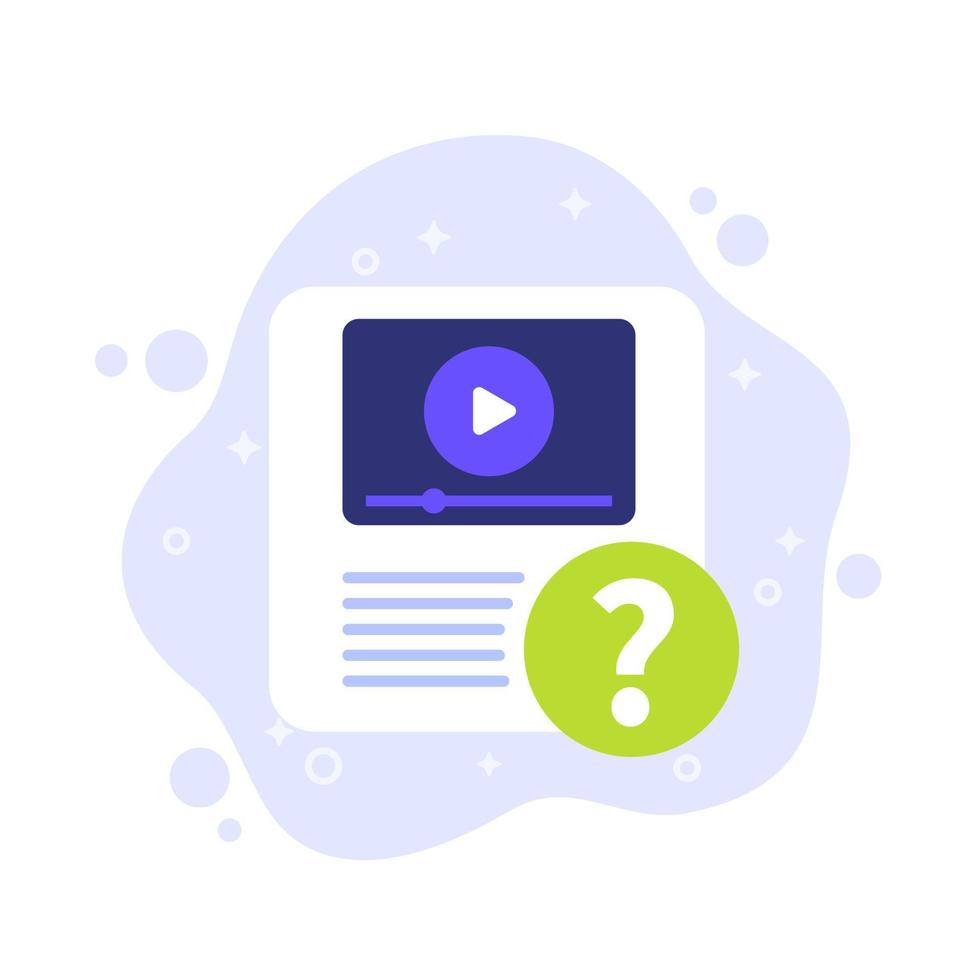 explainer video icon, vector illustration