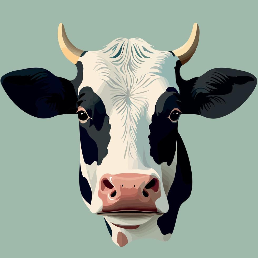 cow mammal animal head vector