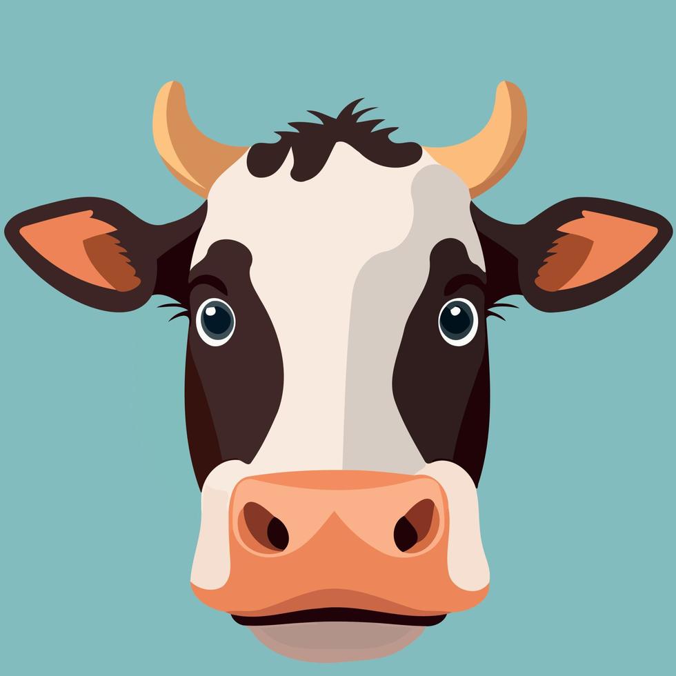 vaca mamífero animal cabeza vector