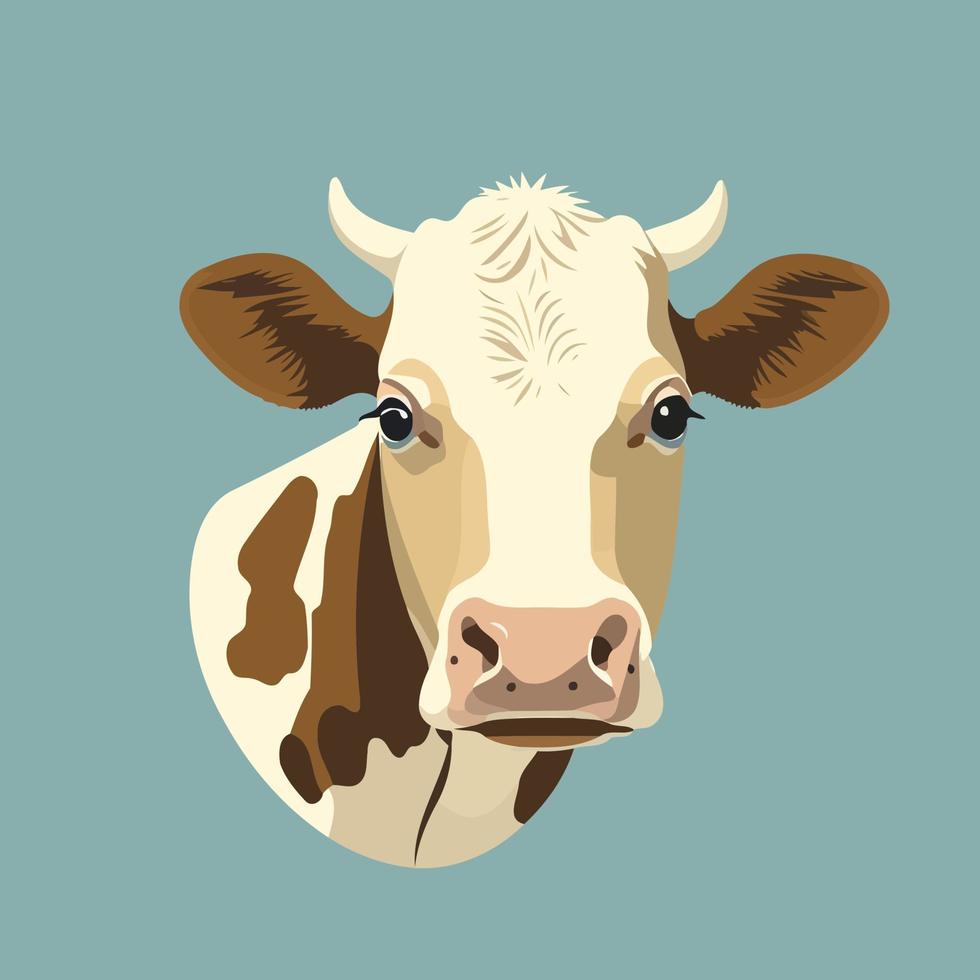 cow mammal animal head vector