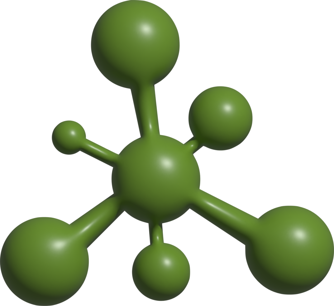 3d icon of molecule png