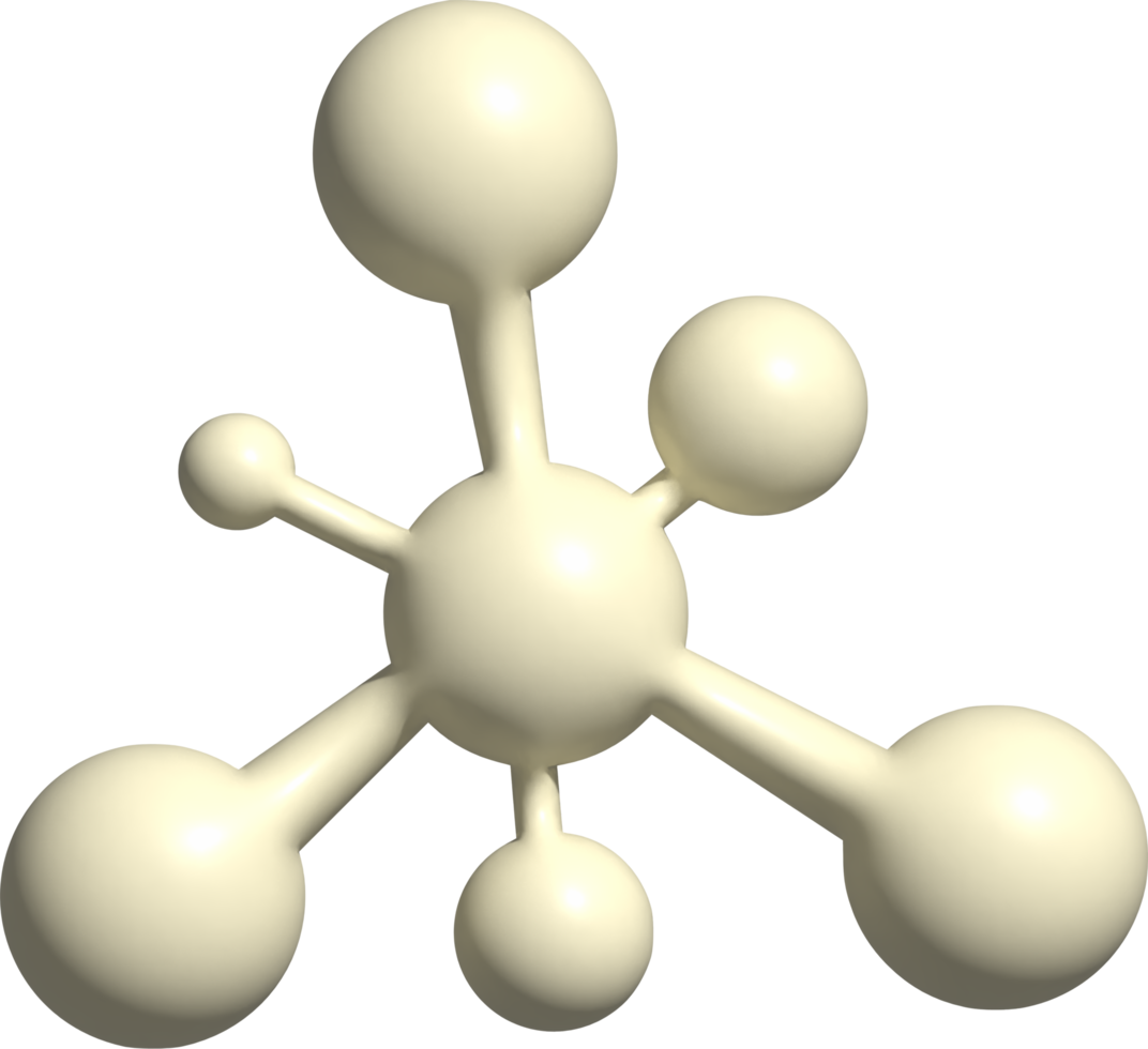 3d icon of molecule png