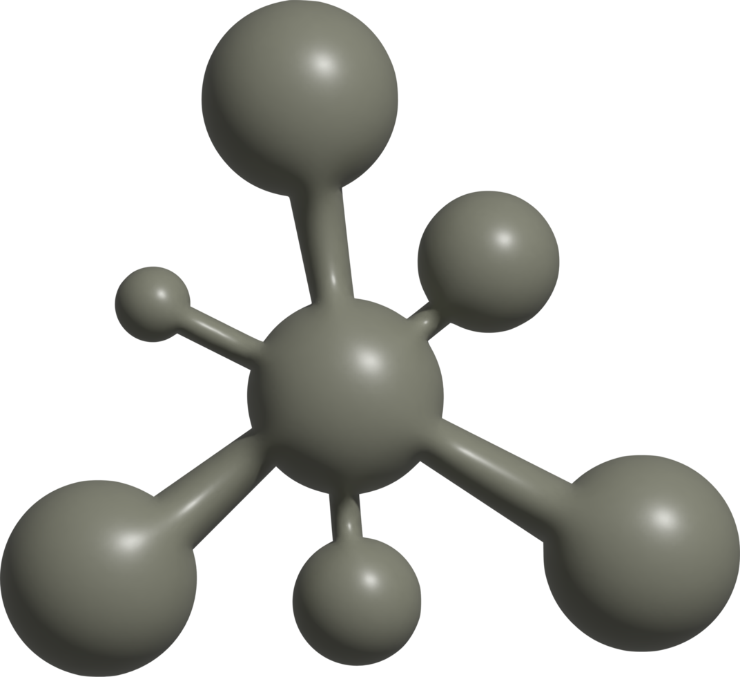 icône 3d de la molécule png