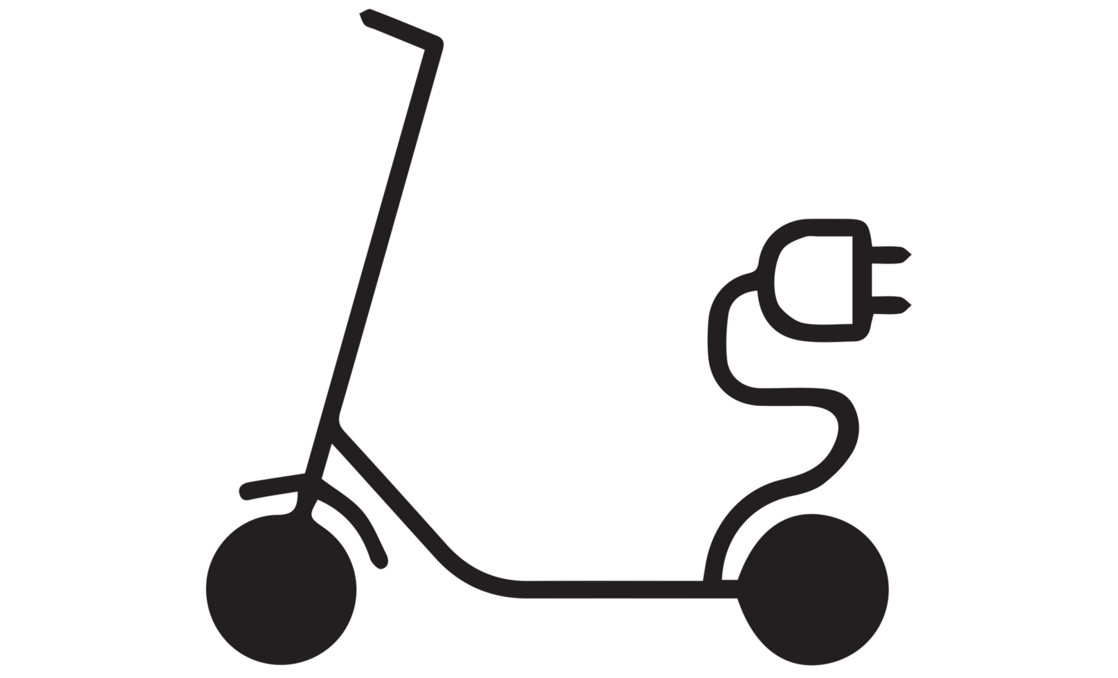 E-Bike-Symbol auf transparentem Hintergrund png