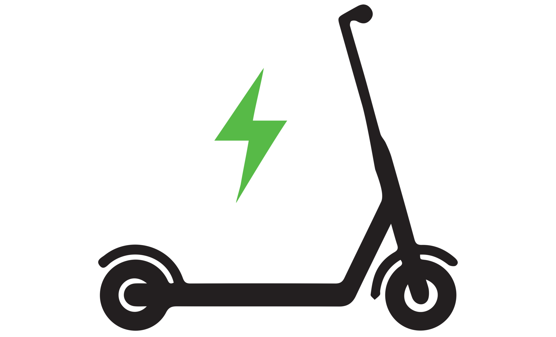 electric bike icon on transparent background 18974548 PNG
