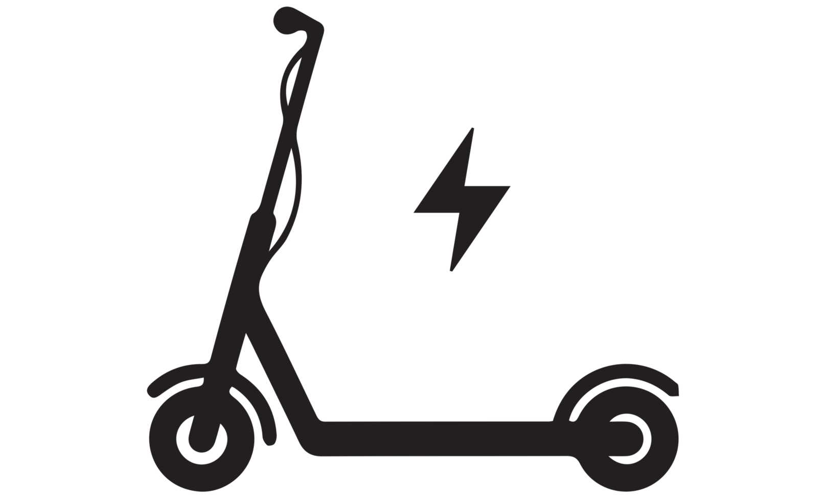 electric bike icon on transparent background png