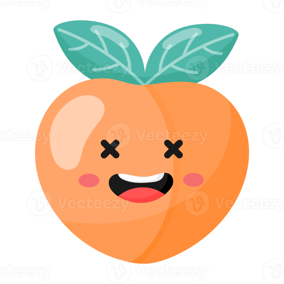 Cartoon peach icon. 18974769 PNG