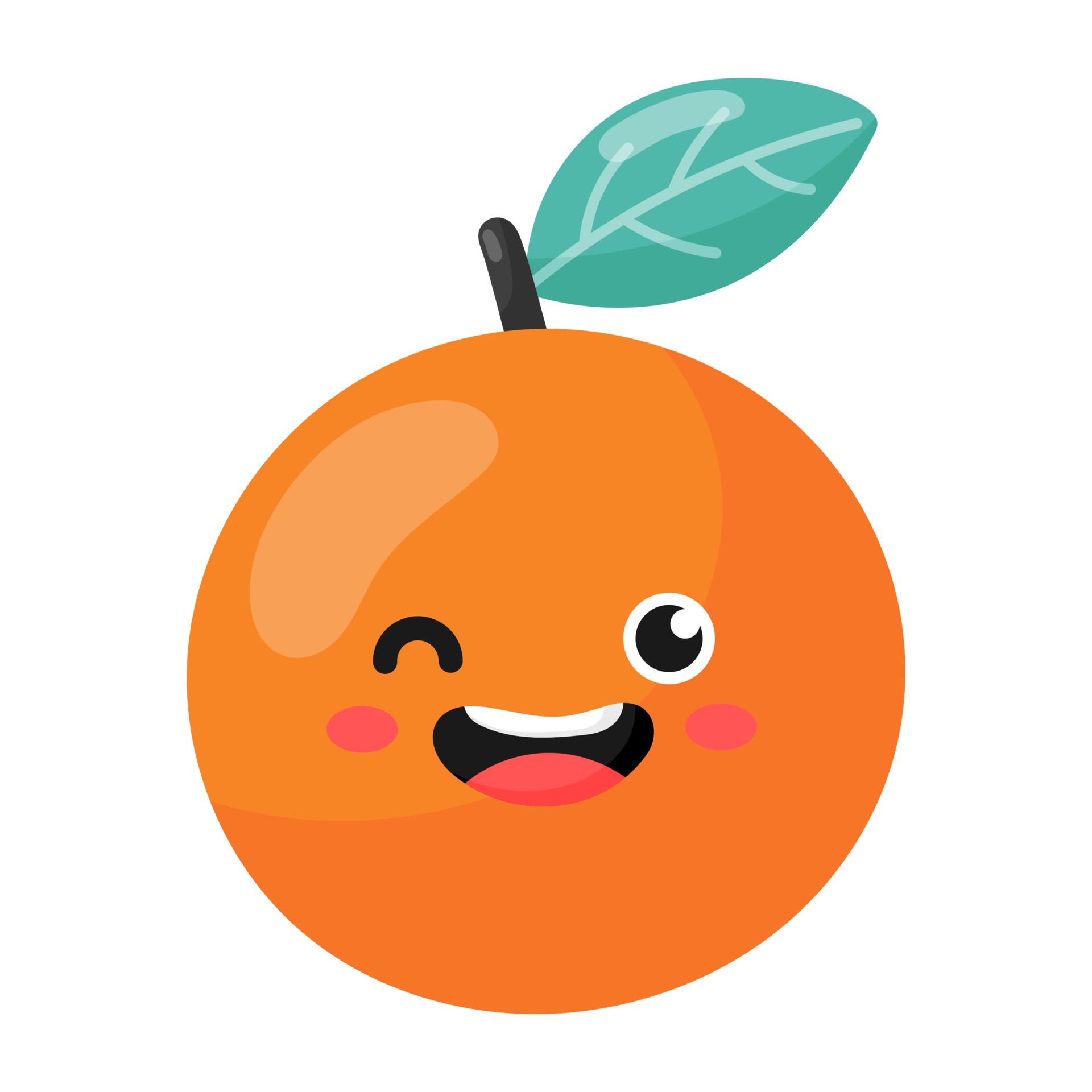 ícone laranja dos desenhos animados. 18974770 PNG