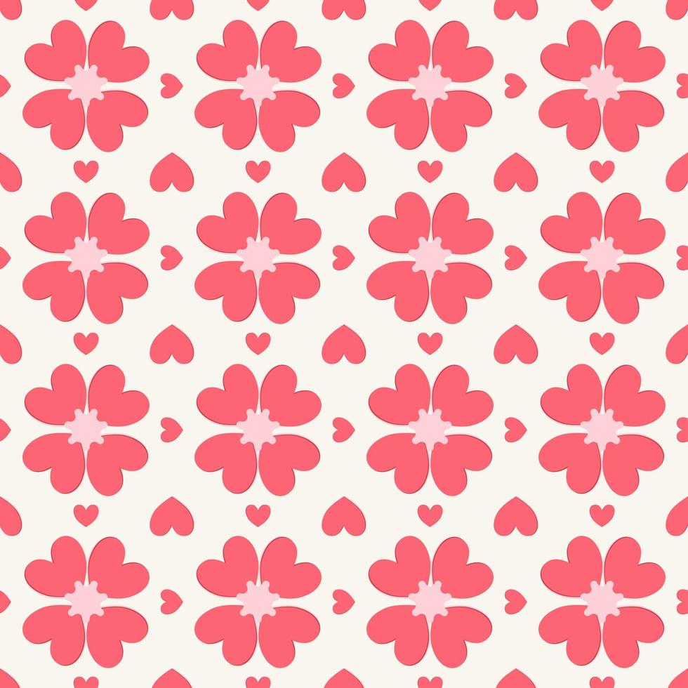 Vector background seamless pattern of pink heart pattern ,idea for printing concept.