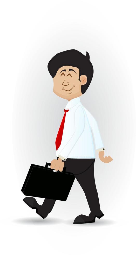 cartoon success manager smiling happy vector