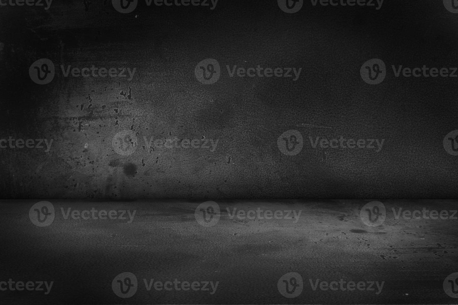 Black, dark and gray abstract cement wall and studio room , interior texture for display products. Room black floor is made of dark plaster. photo
