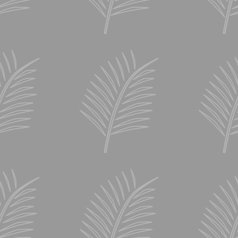 gray white palm tree leaf seamless fabric ceramic paper pattern vector