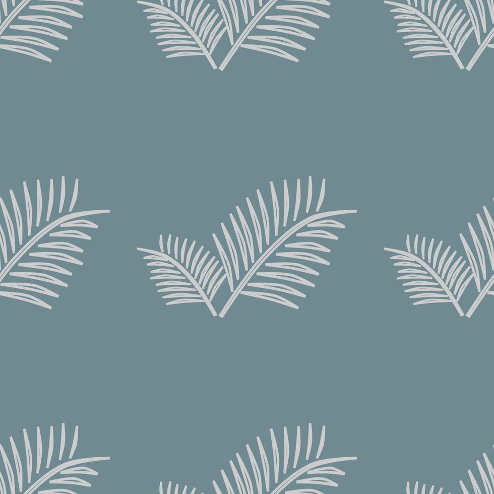 green teal white leaf palm tree seamless fabric ceramic paper pattern vector