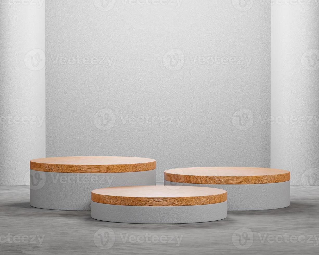 3d realistic podium product display background template photo
