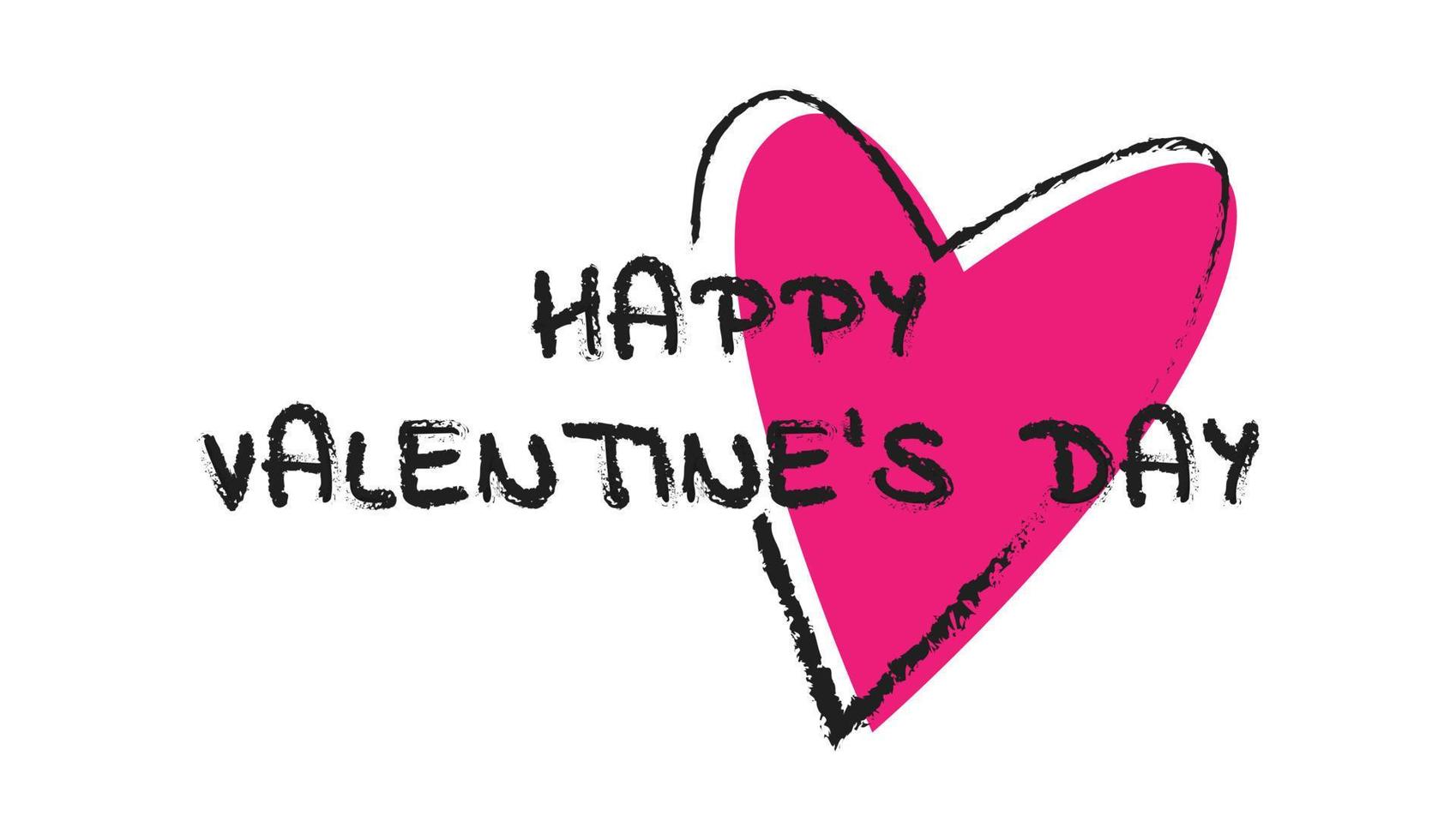 Vector illustration of valentines day background and typography of happy valentines day text