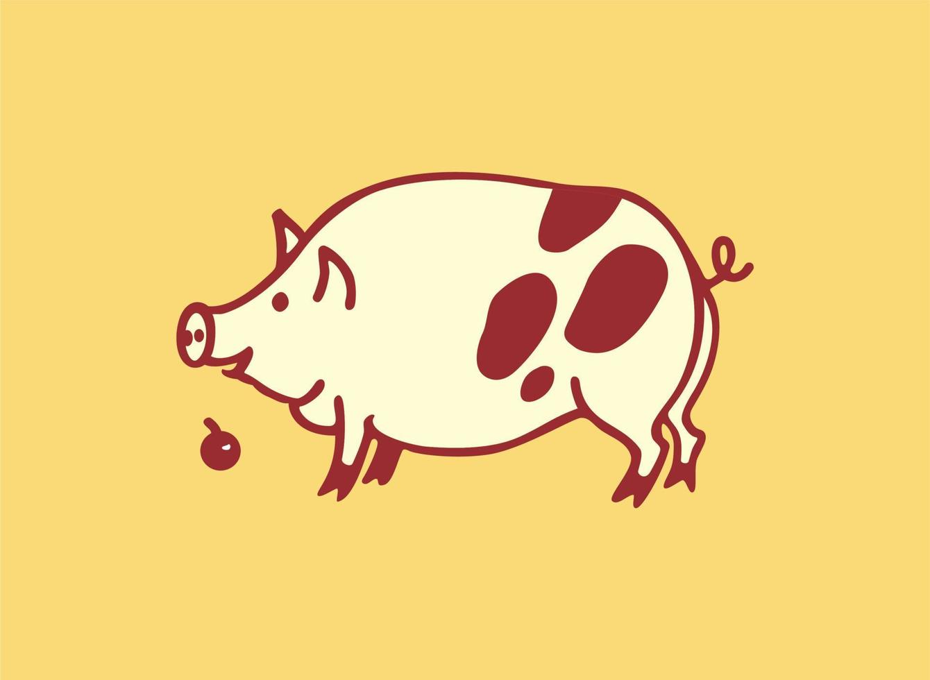 Pig, boar vector illustration.