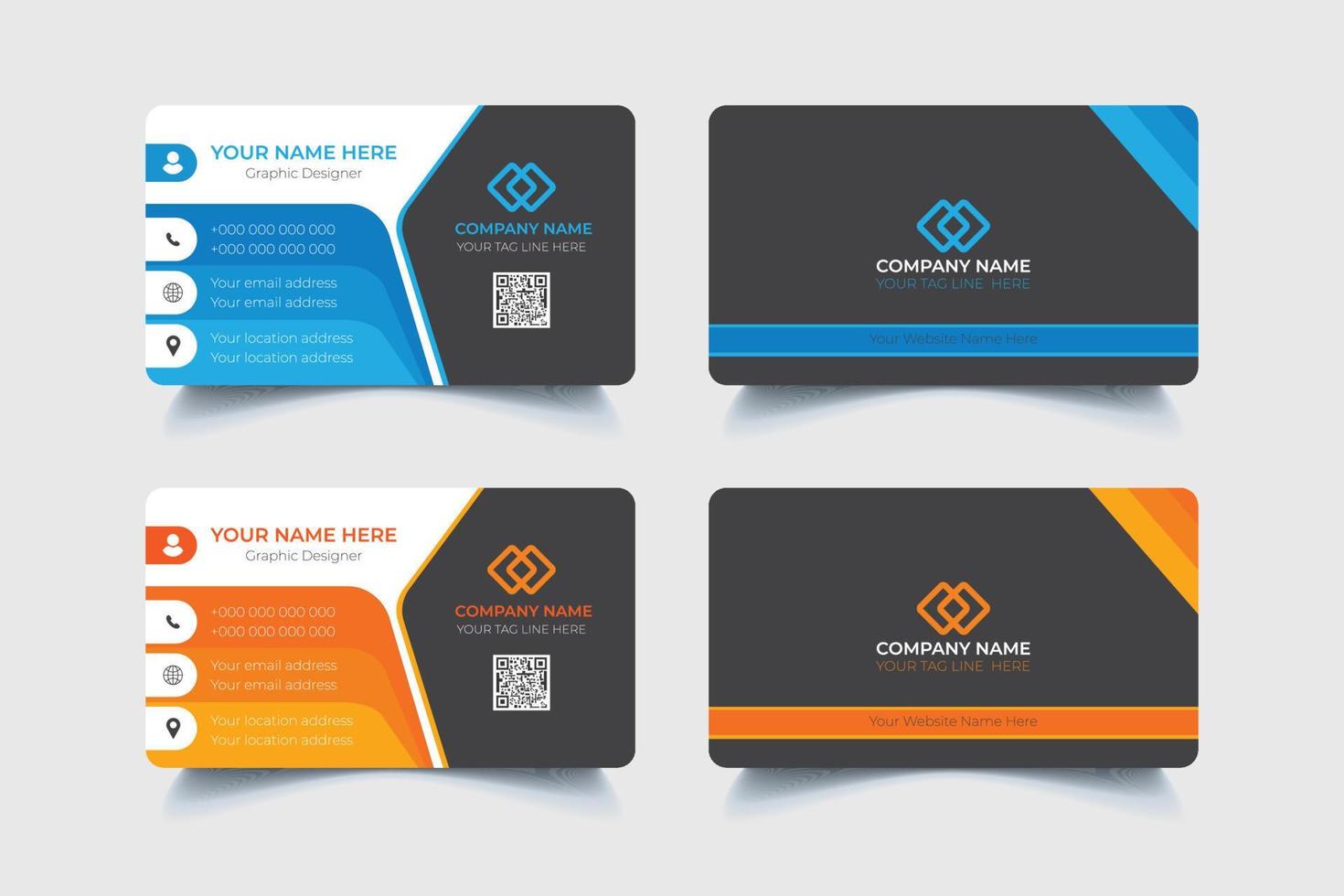 Modern Business Card Template Design. vector