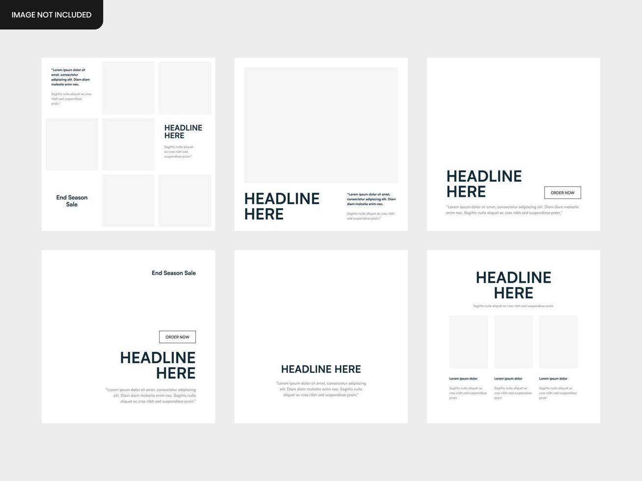 Minimalistic yet Impactful Social Media Templates Perfect for Clean and Professional Brands vector
