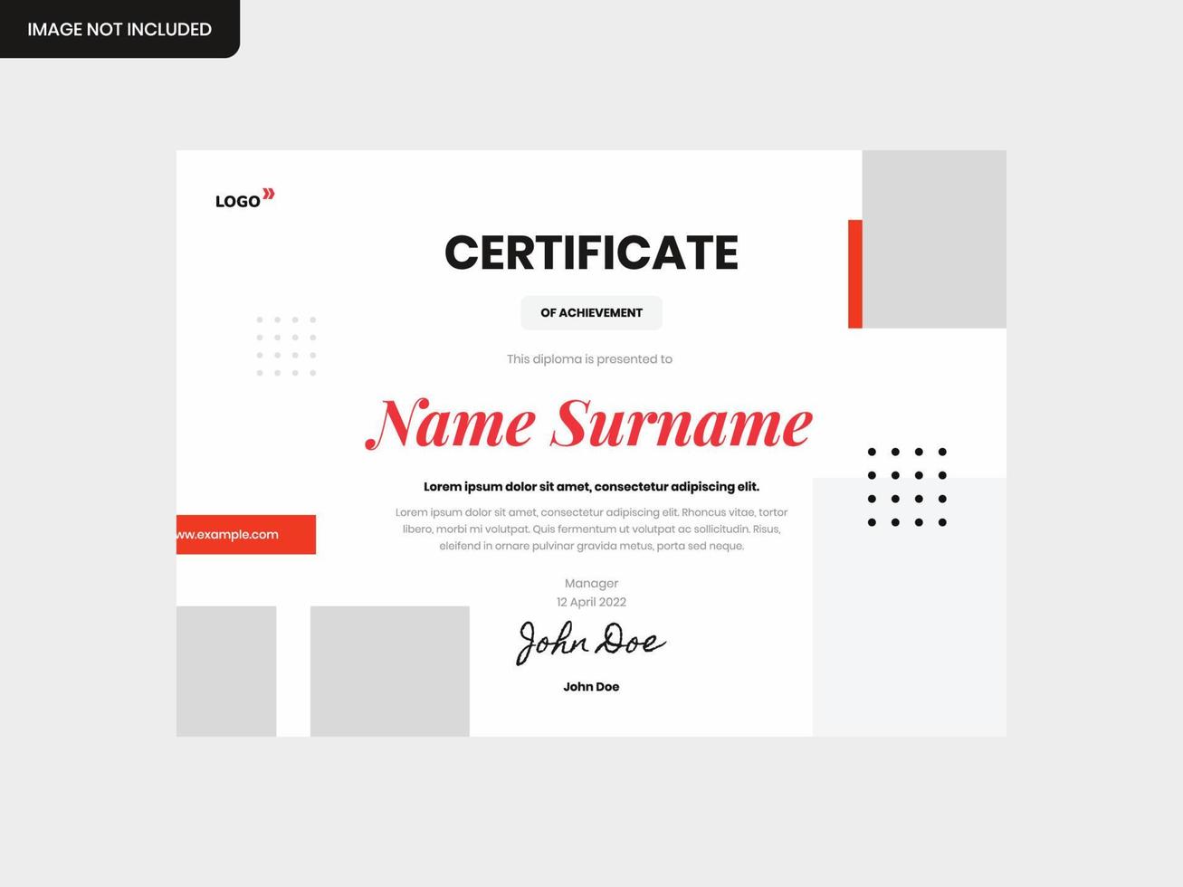 Vector eps elegant certificate template