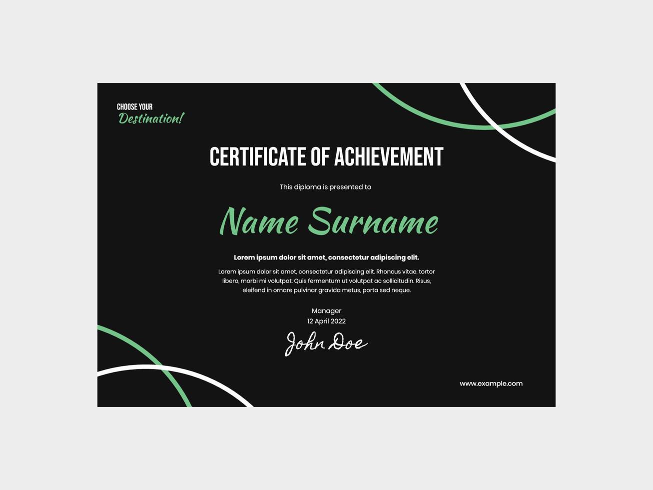 Vector eps elegant certificate template