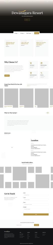 Resort Web UI Kits The Perfect Solution for Easy Vacation Planning vector