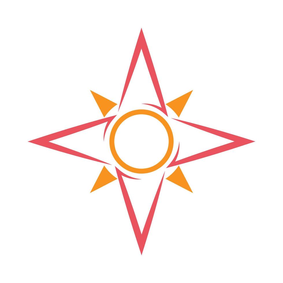 Compass logo icon design vector