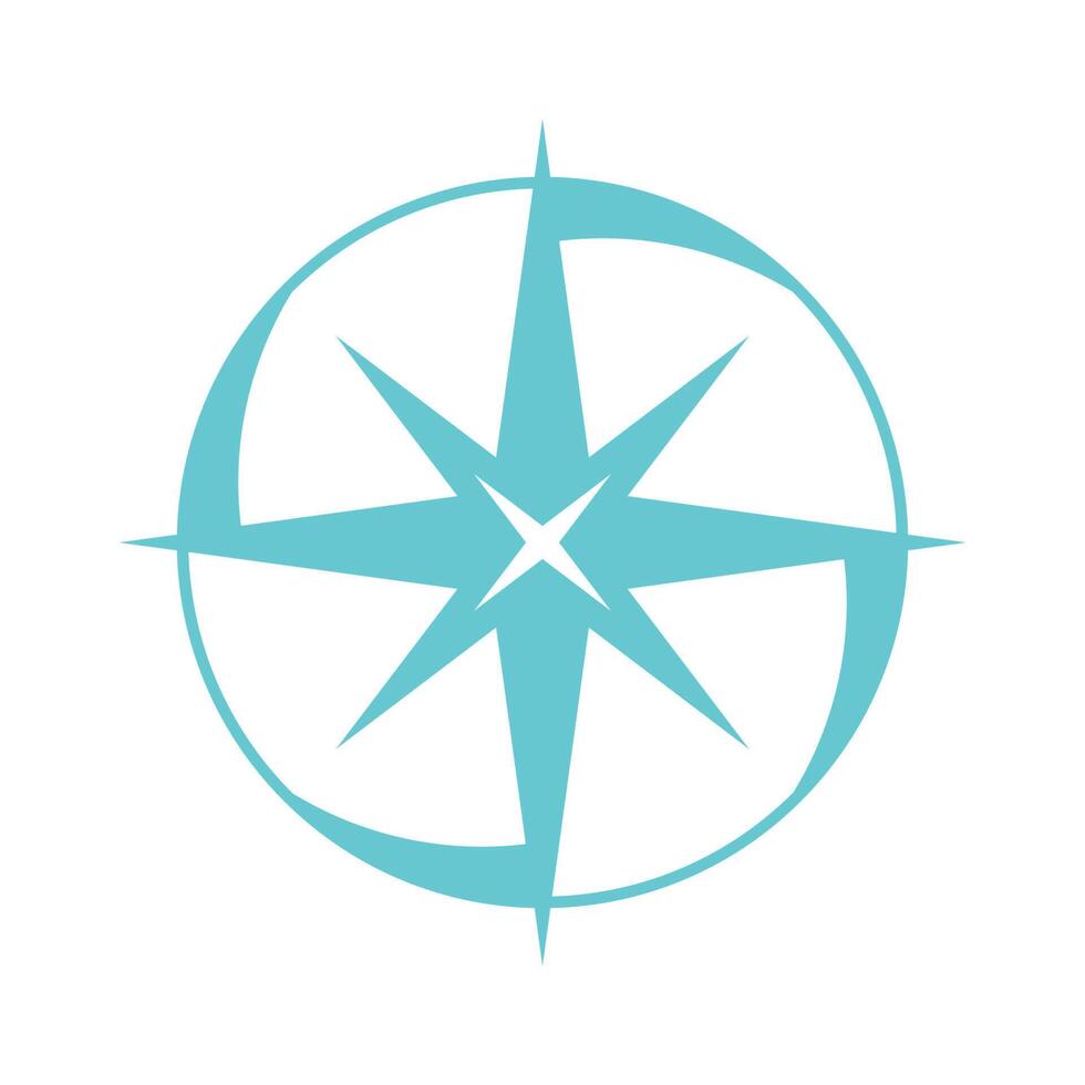 diseño de icono de logotipo de brújula vector
