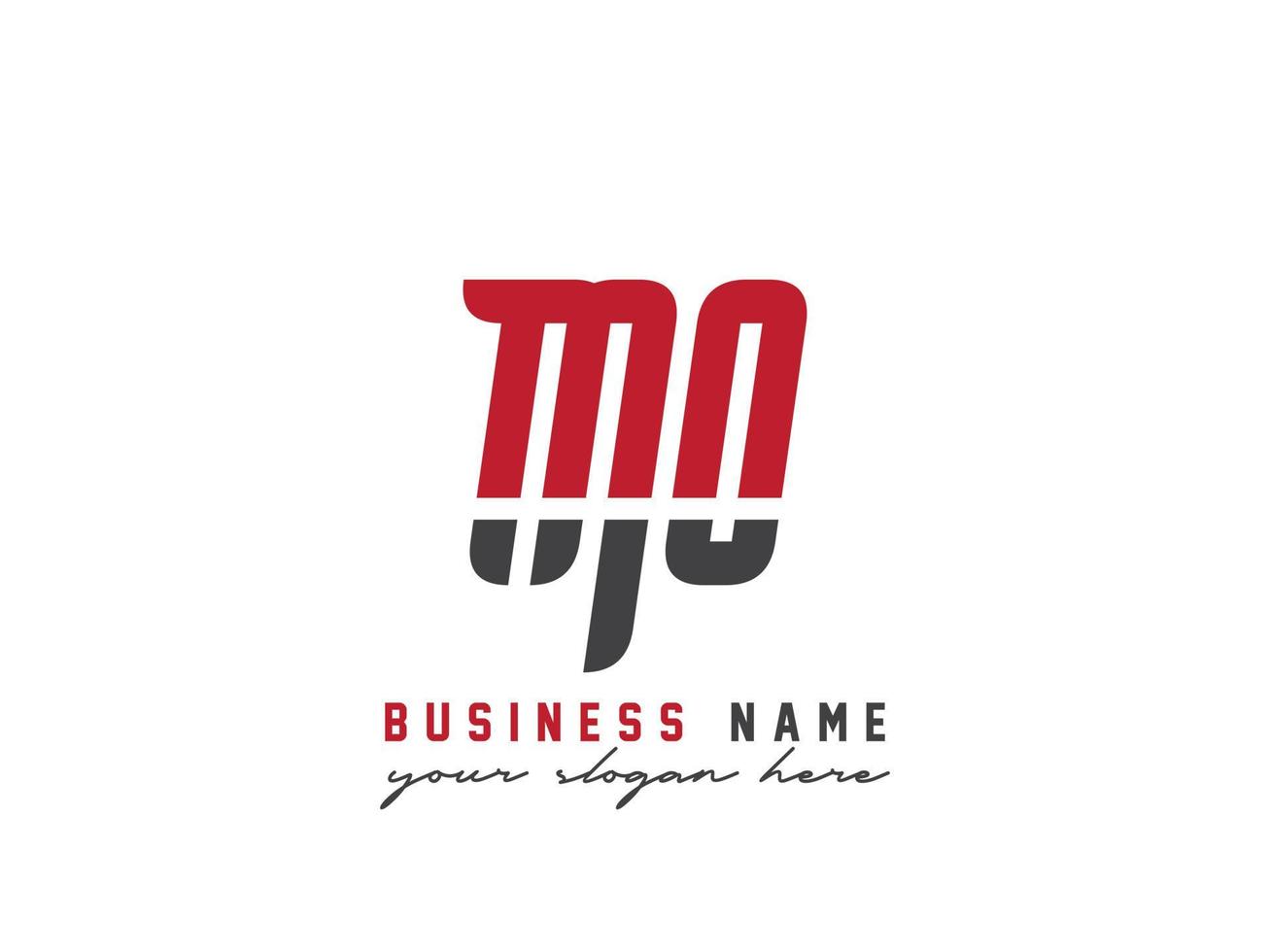 Monogram Mo Logo Icon, Abstract MO Letter Logo Template vector