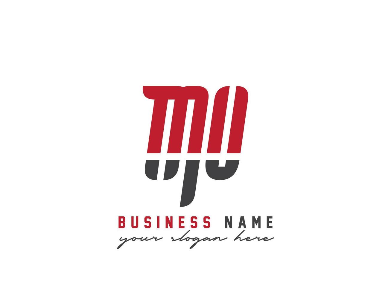 Monogram Mu Logo Icon, Abstract MU Letter Logo Template vector